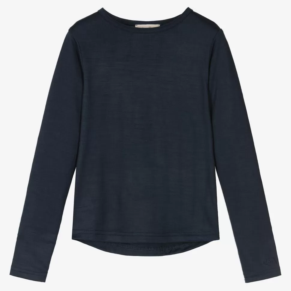 Smalls Merino Navy Blue ZQ Merino Wool Top^ Tops