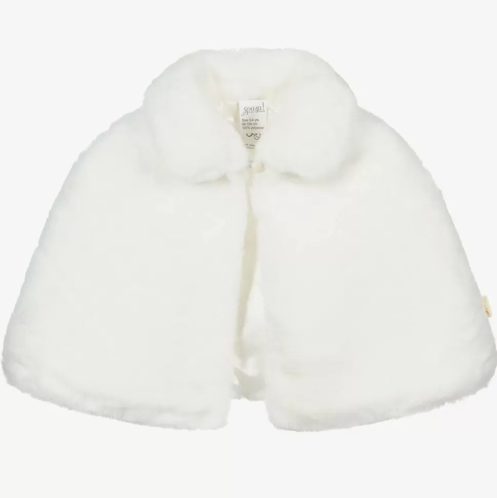 Souza Off-White Faux Fur Cape^ Coats & Jackets