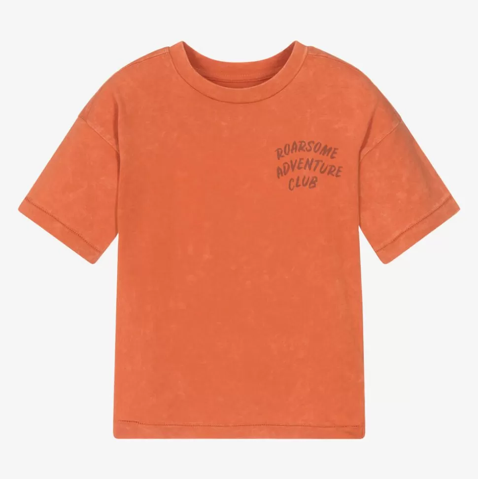 Roarsome Orange Cub Organic Cotton T-Shirt^ Tops