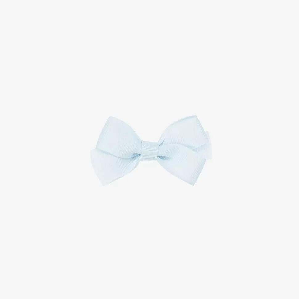 Peach Ribbons Pale Blue Bow Hair Clip (7cm)^ Hair Accessories