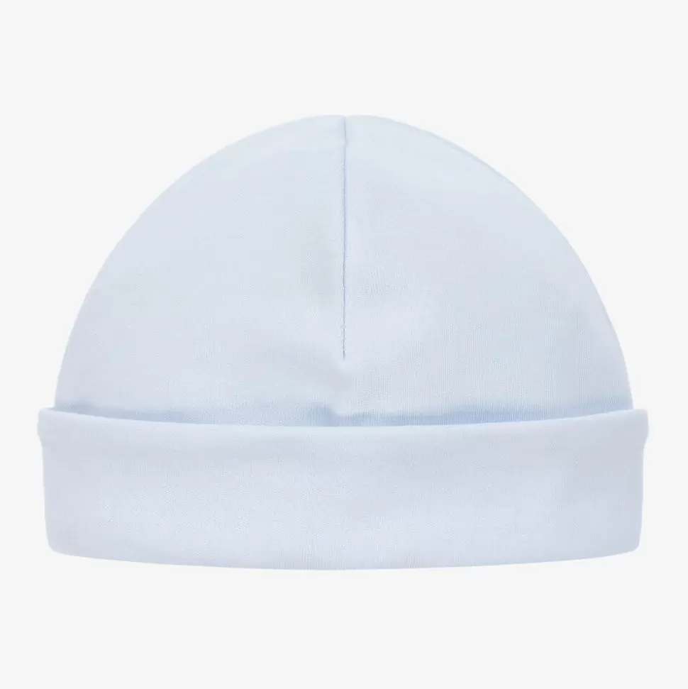 Laranjinha Pale Blue Cotton Baby Hat^ Hats