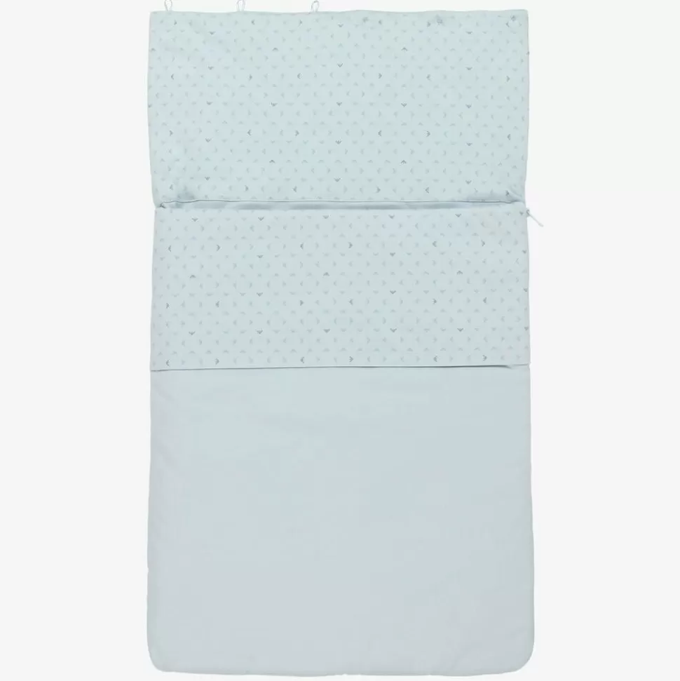 Emporio Armani Pale Blue Cotton Baby Nest (71cm)^ Gifts