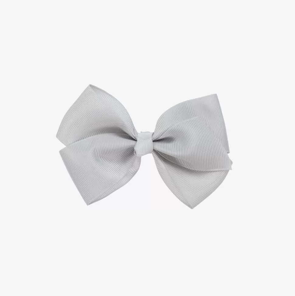 Bowtique London Pale Grey Bow Hair Clip (10cm)^ Hair Accessories