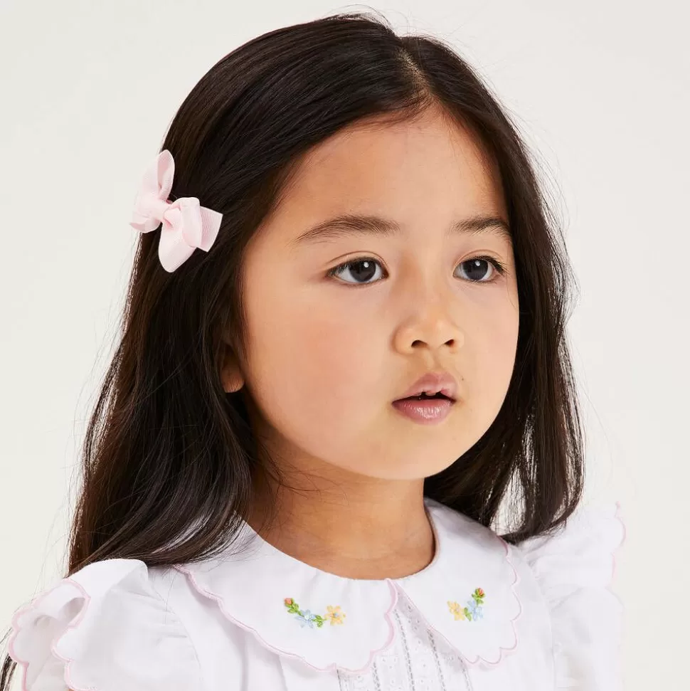 Peach Ribbons Pale Pink Bow Hair Clip (7cm)^ Hair Accessories