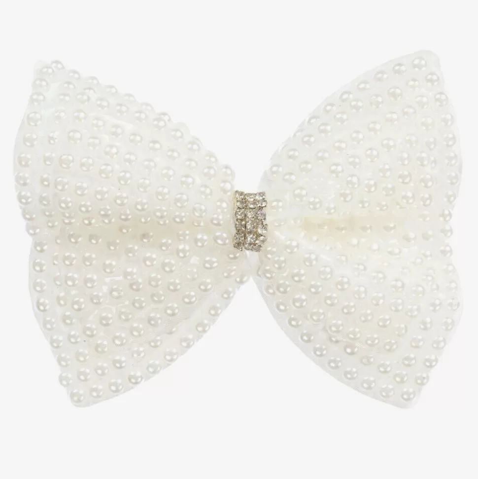 Cute Cute Pearl Bow Hair Clip (9cm)^ Hair Accessories