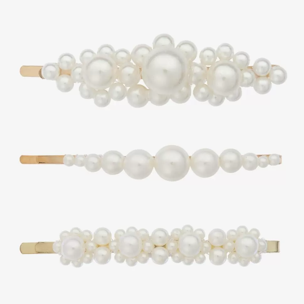 Milledeux Pearl Hair Clips (3 Pack)^ Hair Accessories