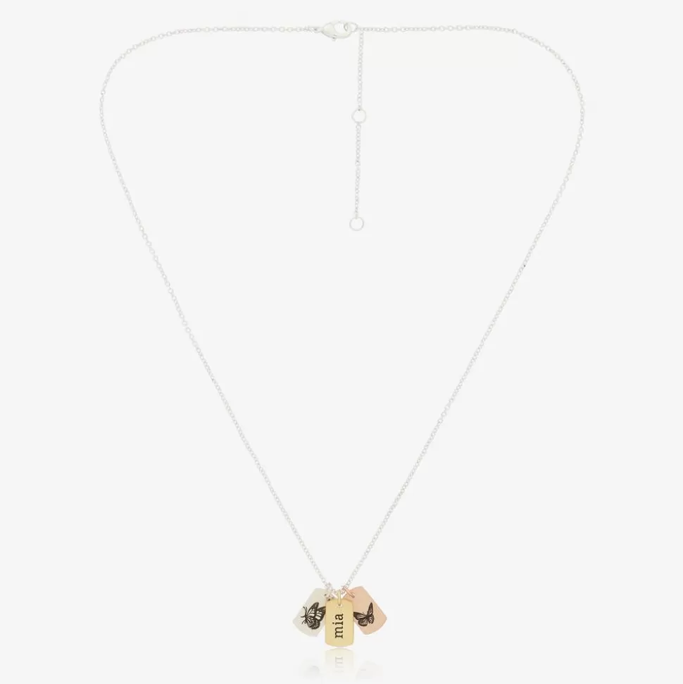 Treat Republic Personalised Butterfly Tag Necklace (47cm)^ Jewellery | Gifts