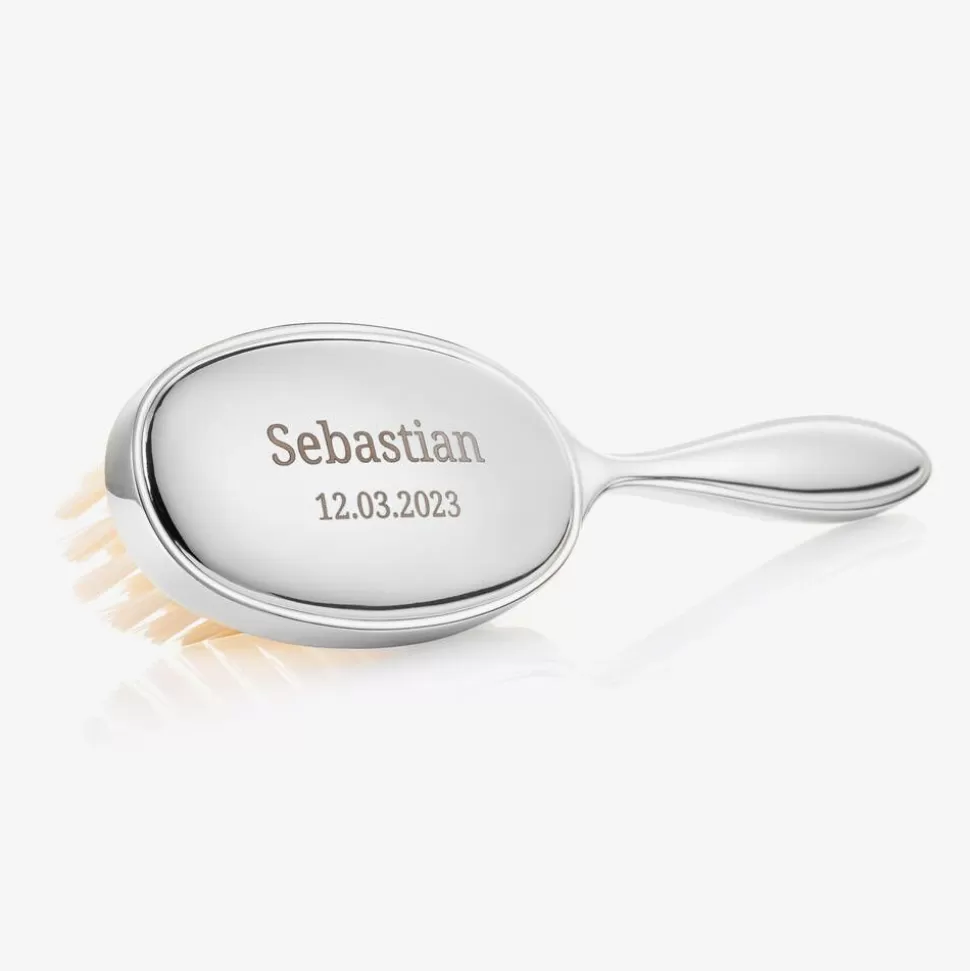 Treat Republic Personalised Silver Hairbrush & Comb Keepsake^ Gifts