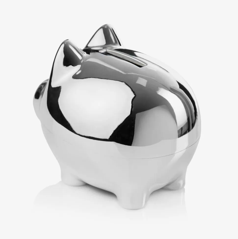 Treat Republic Personalised Silver Money Box (12cm)^ Gifts