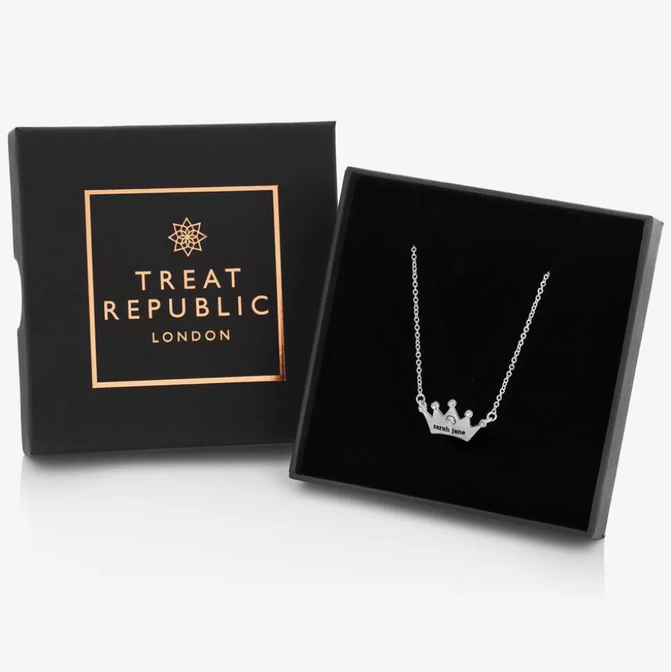 Treat Republic Personalised Silver Plated Princess Necklace (49cm)^ Jewellery | Gifts