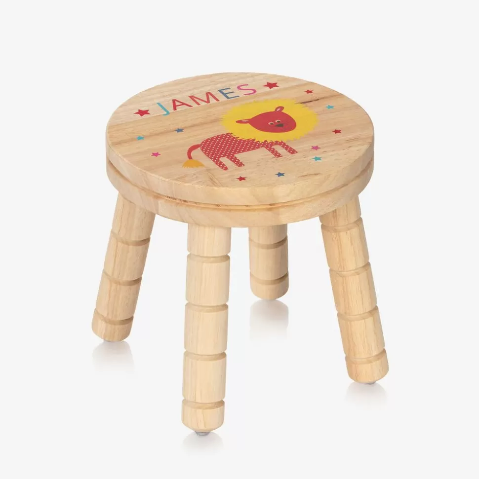 Treat Republic Personalised Wooden Lion Stool^ Gifts | Nursery Accessories