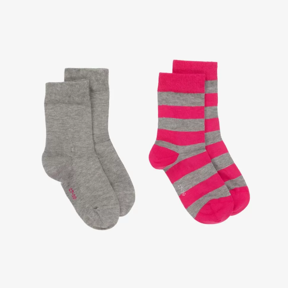 Falke Pink & Grey Cotton Socks (2 Pack)^ Socks