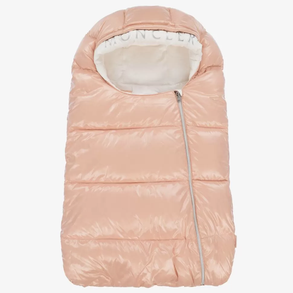 Moncler Enfant Pink & White Down Padded Baby Nest^ Gifts