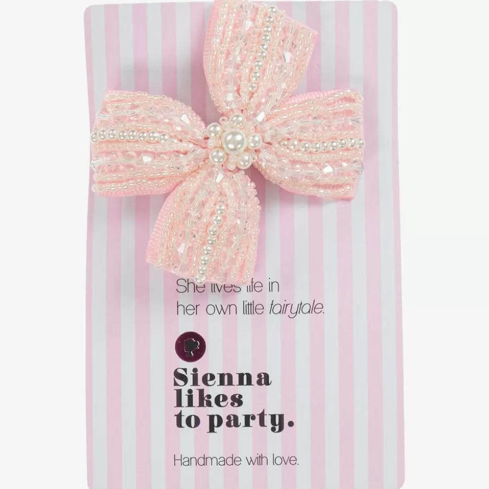 Sienna Likes To Party Pink Bow Hair Clip (7cm)^ Hair Accessories
