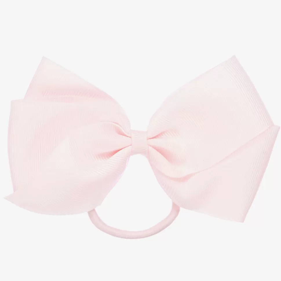 Peach Ribbons Pink Bow Hair Elastic (12cm)^ Hair Accessories