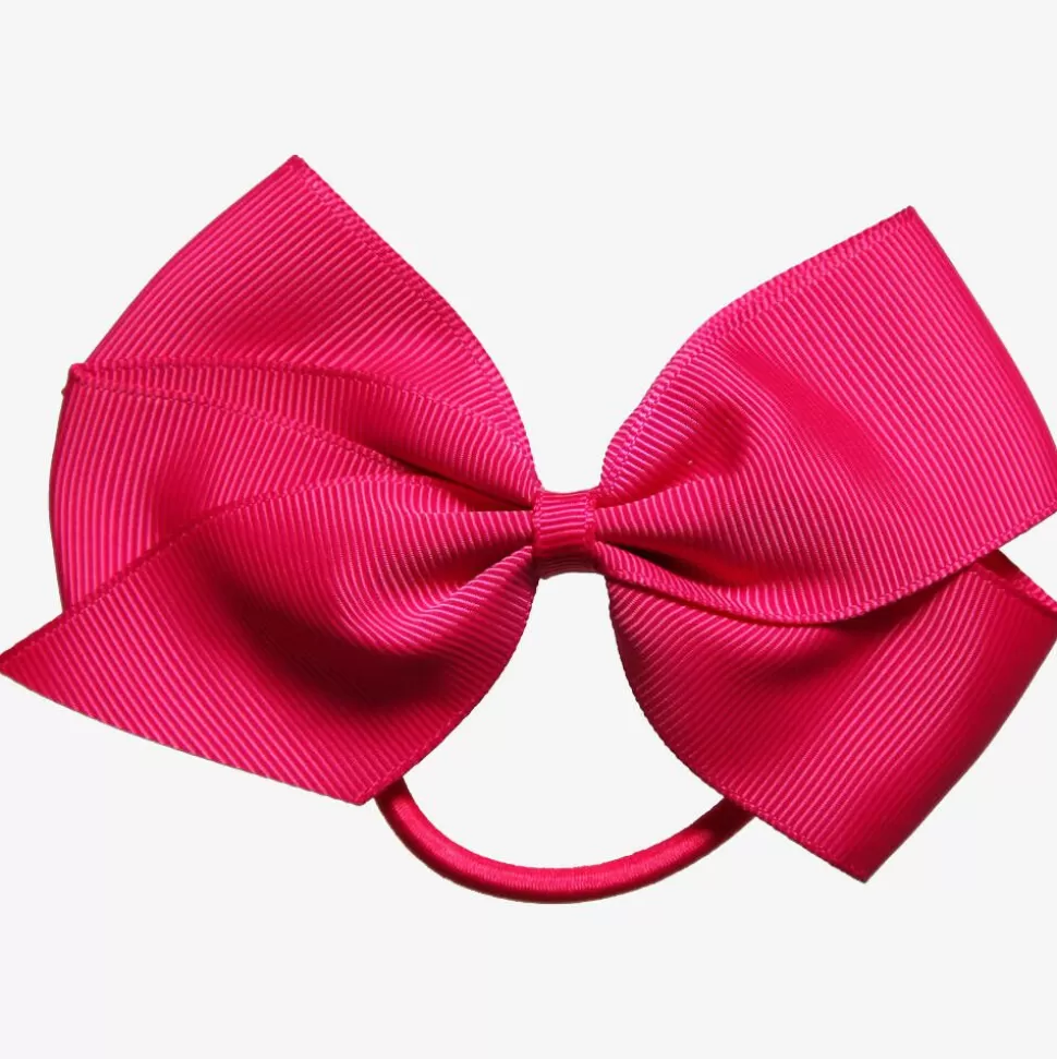 Peach Ribbons Pink Bow Hair Elastic (12cm)^ Hair Accessories