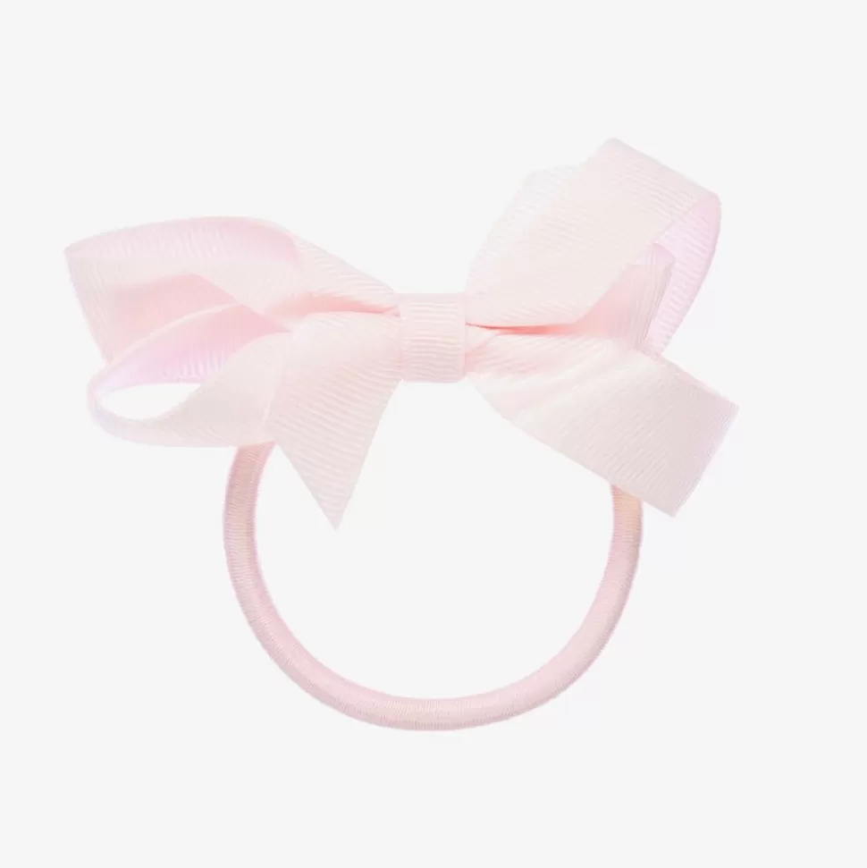 Peach Ribbons Pink Bow Hair Elastic (7cm)^ Hair Accessories