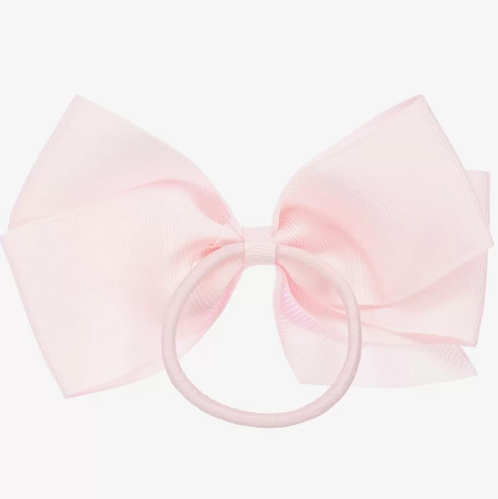 Peach Ribbons Pink Bow Hair Elastic (12cm)^ Hair Accessories
