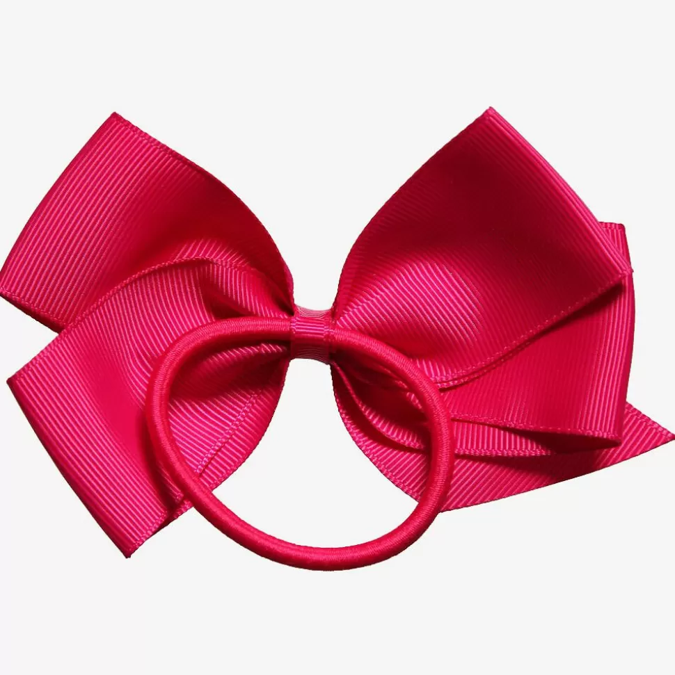 Peach Ribbons Pink Bow Hair Elastic (12cm)^ Hair Accessories