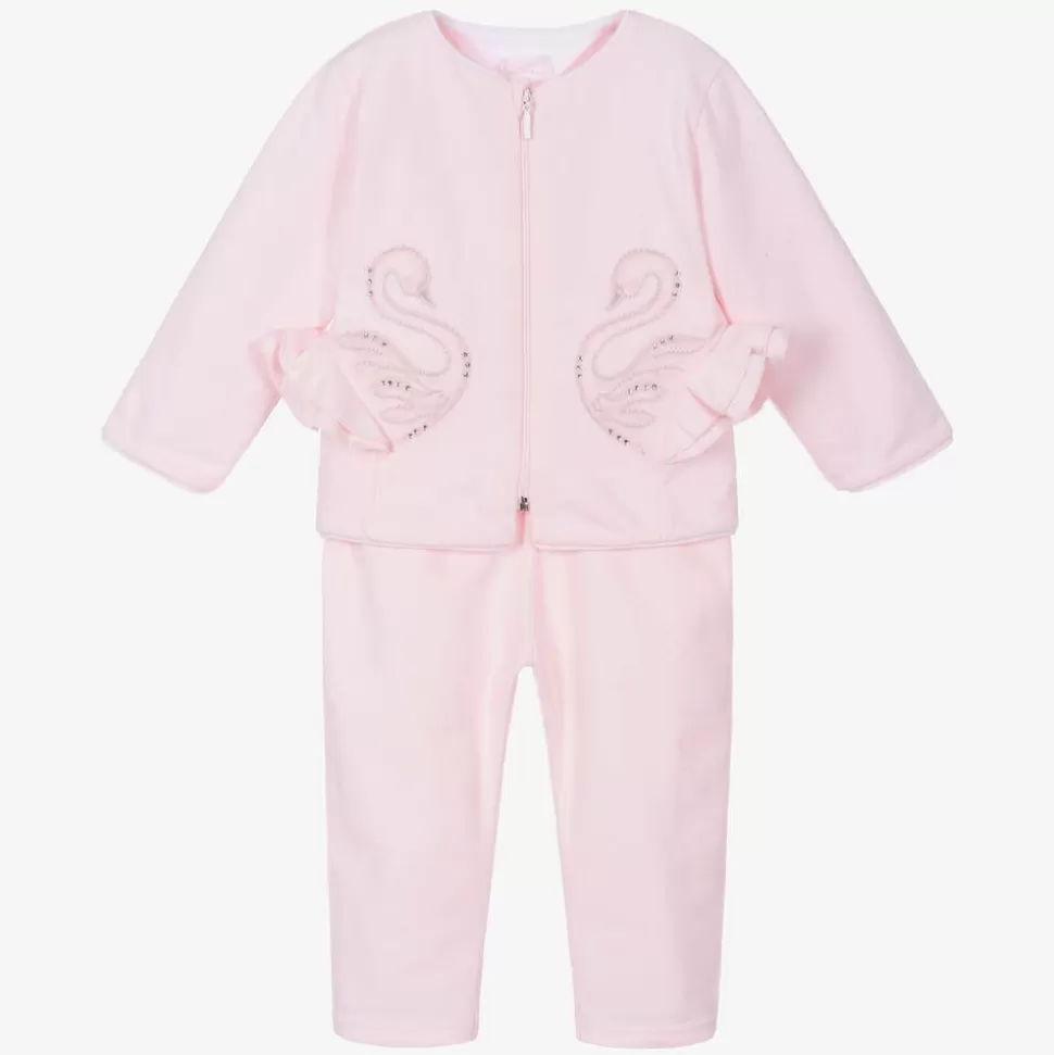 Sofija Pink Cotton Baby Trouser Set^ Outfit Sets | Outfit Sets