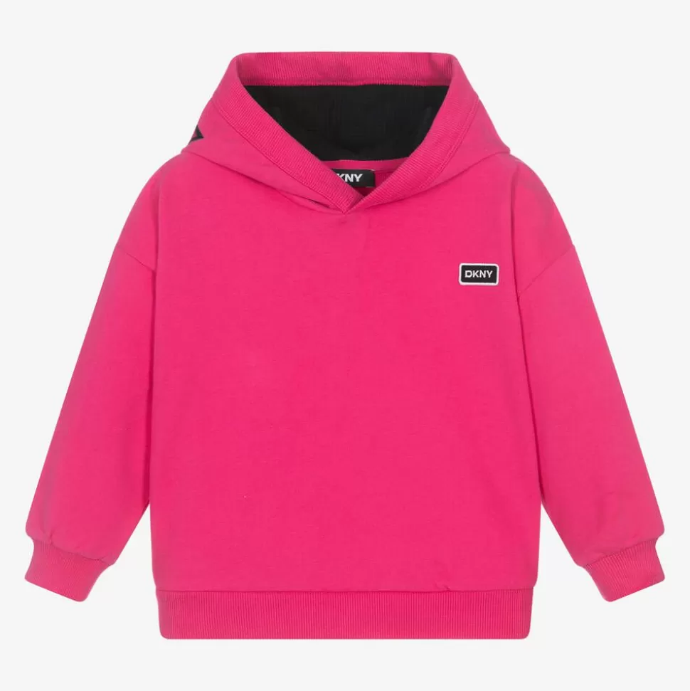 DKNY Pink Cotton Embroidered Hoodie^BOY Tops | Tops