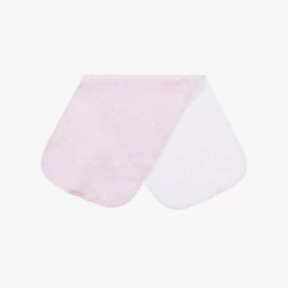 Kissy Kissy Pink Crescent Moonlight Pima Cotton Burp Cloth (48cm)^ Gifts