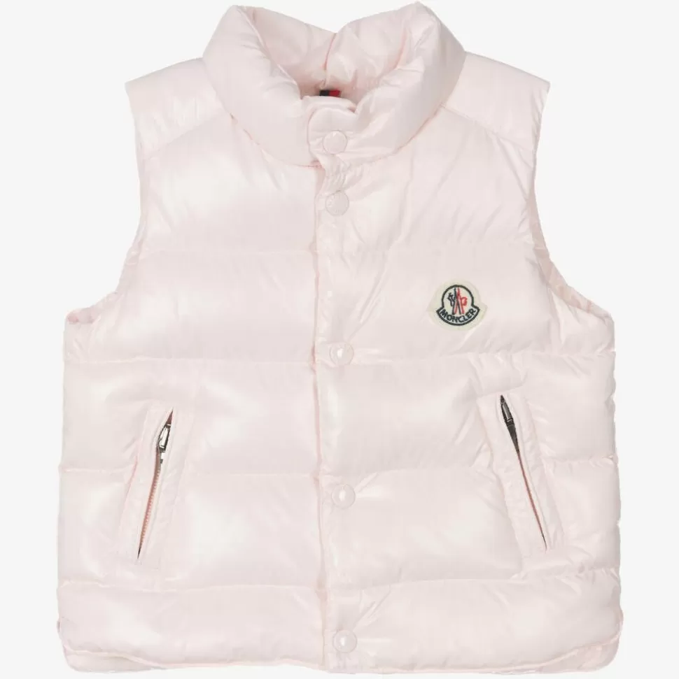 Moncler Enfant Pink Down Padded Bernard Puffer Gilet^ Coats & Jackets