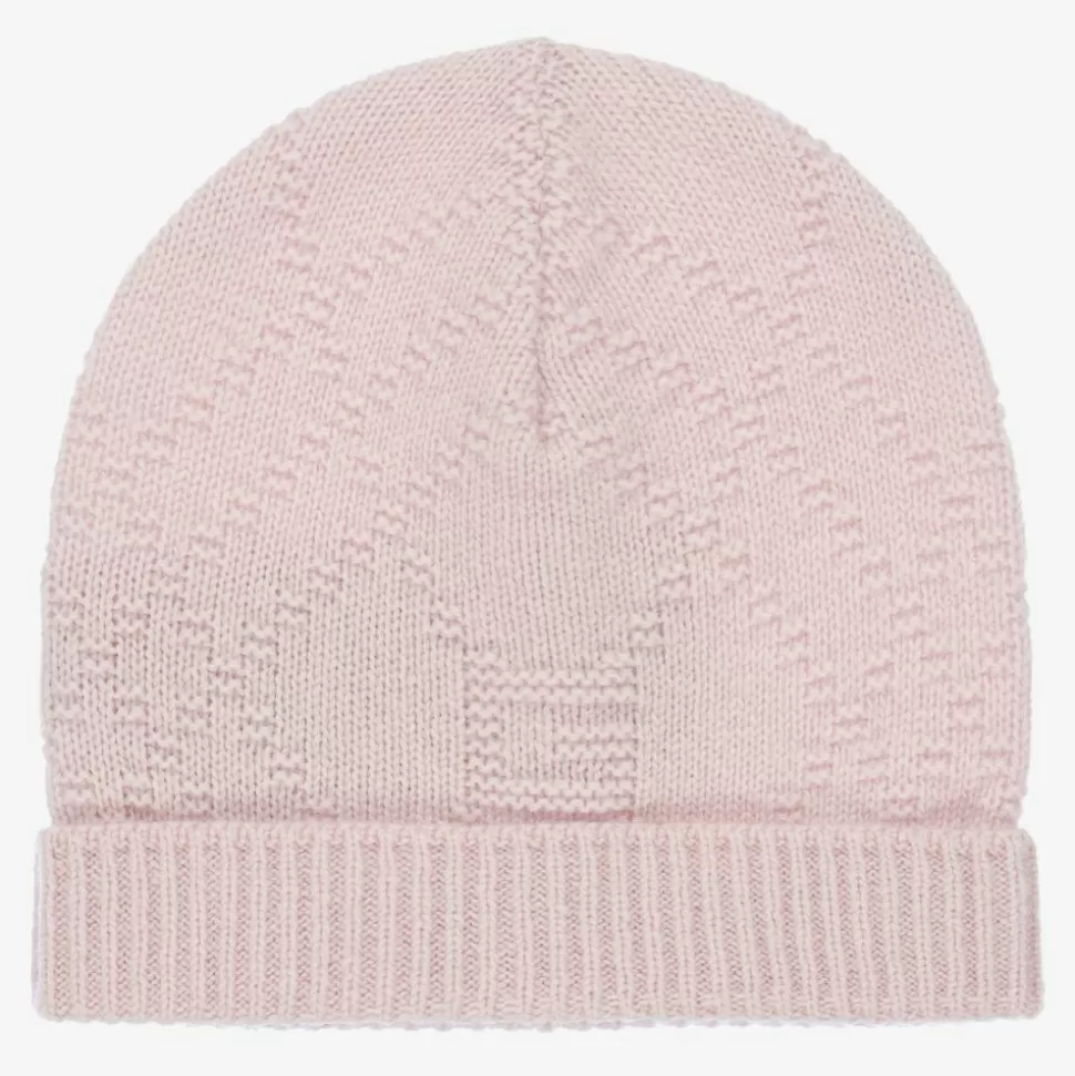 Gucci Pink Knitted Cashmere Baby Hat^ Hats