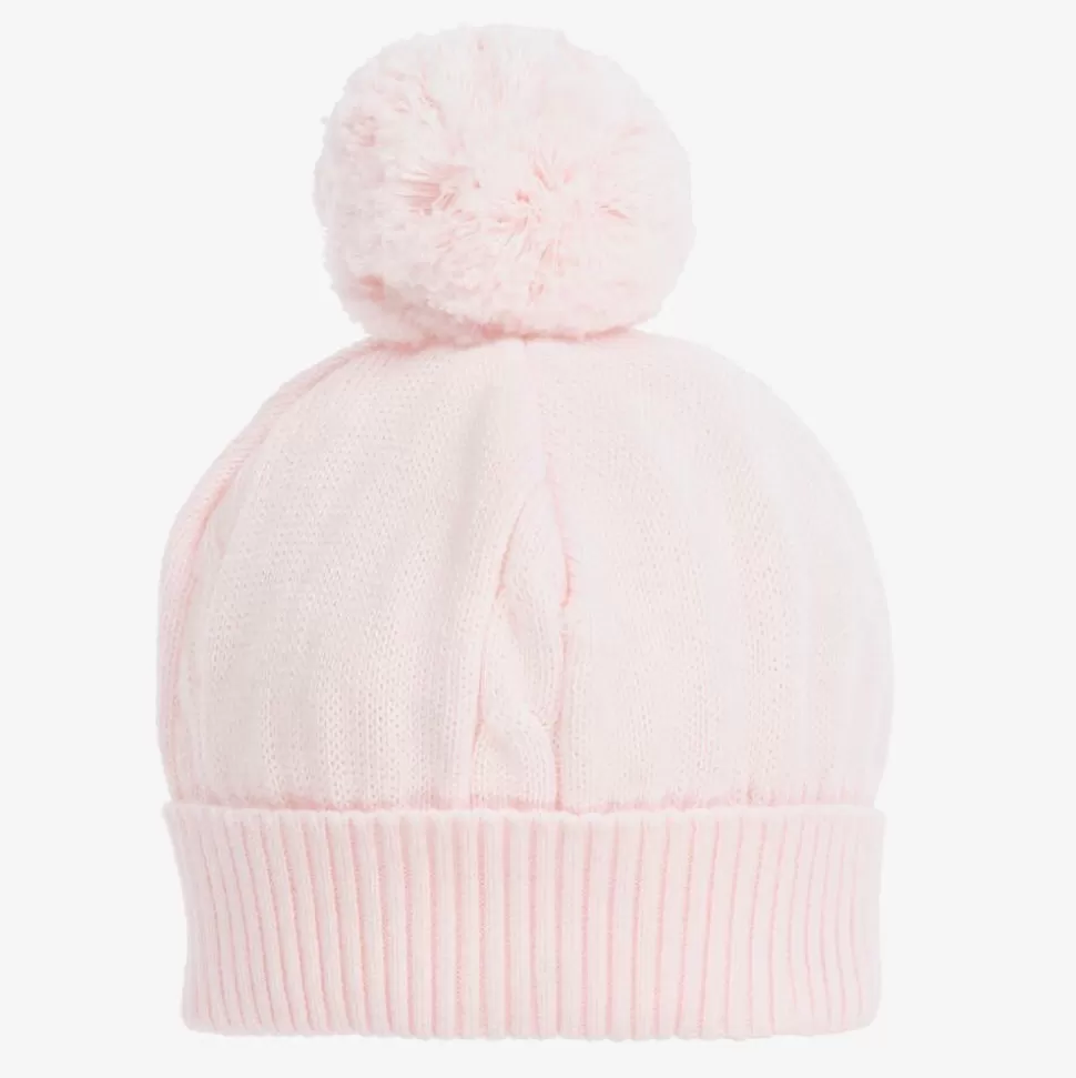 Emile et Rose Pink Knitted Pom-Pom Hat^ Hats