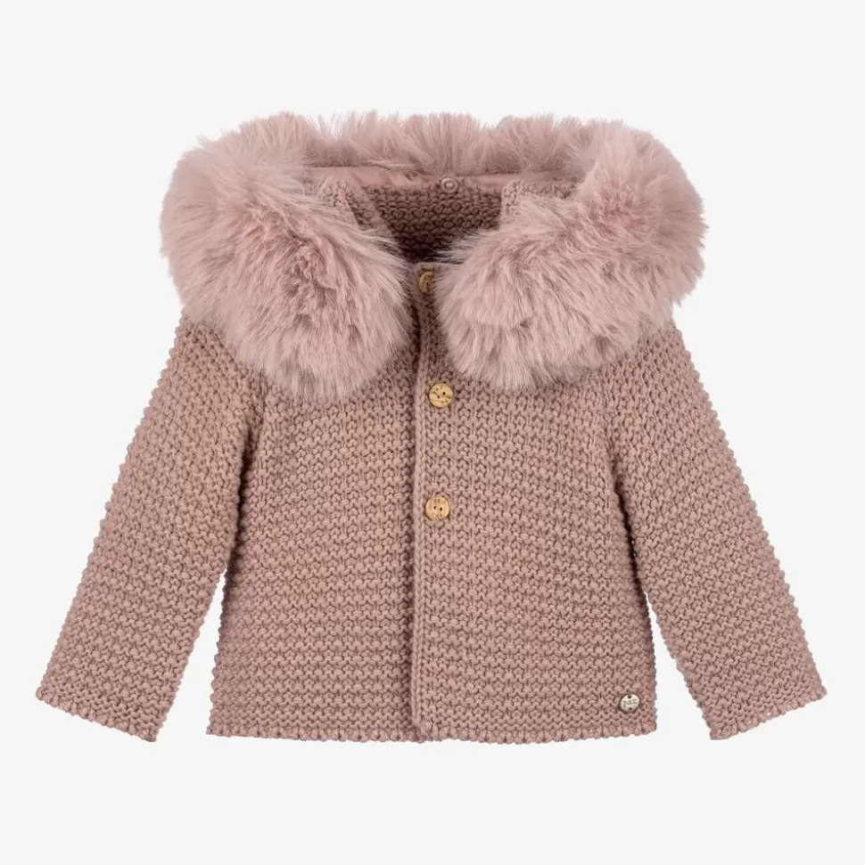 Paz Rodríguez Pink Knitted Wool Jacket^ Coats & Jackets