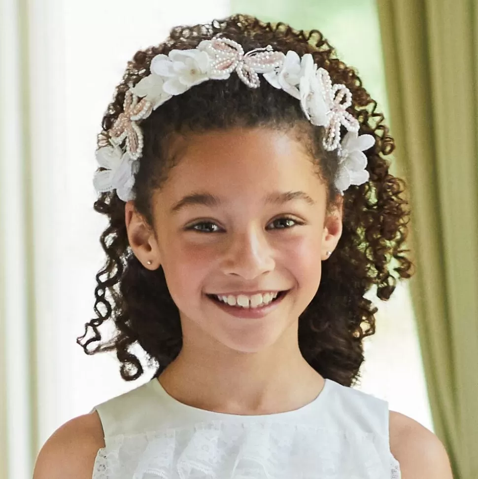 Sienna Likes To Party Pink Lace Butterfly Hairband^ Hair Accessories