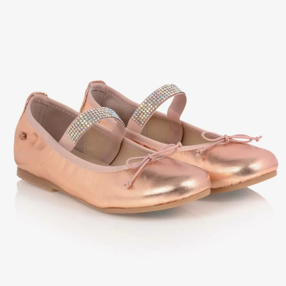 Manuela de Juan Pink Leather Gem Strap Pumps^ Pumps & Ballerinas