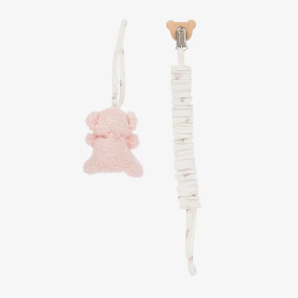 Jamiks Pink Organic Cotton Muslin Cloth & Dummy Clip Set^ Gifts