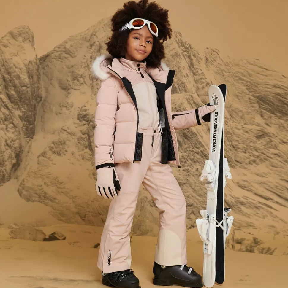 Moncler Enfant Pink Padded Ski Salopettes^ Snowwear