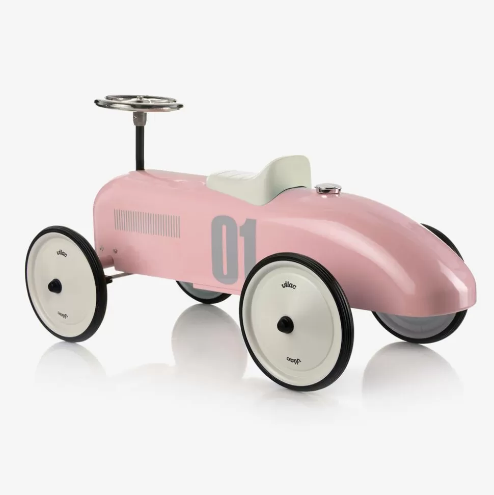 Vilac Pink Ride-On Vintage Car (76cm)^ Gifts