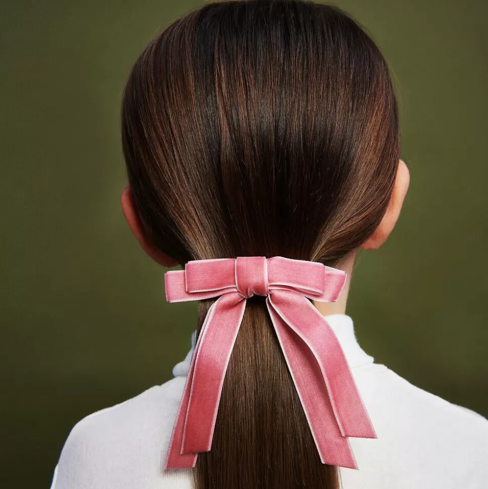 Milledeux Pink Velvet Hair Clip (10cm)^ Hair Accessories