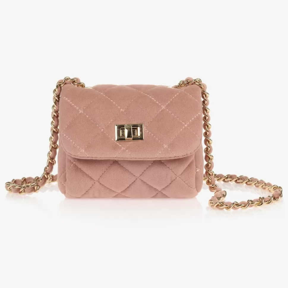 Milledeux Pink Velvet Quilted Bag (13cm)^ Bags