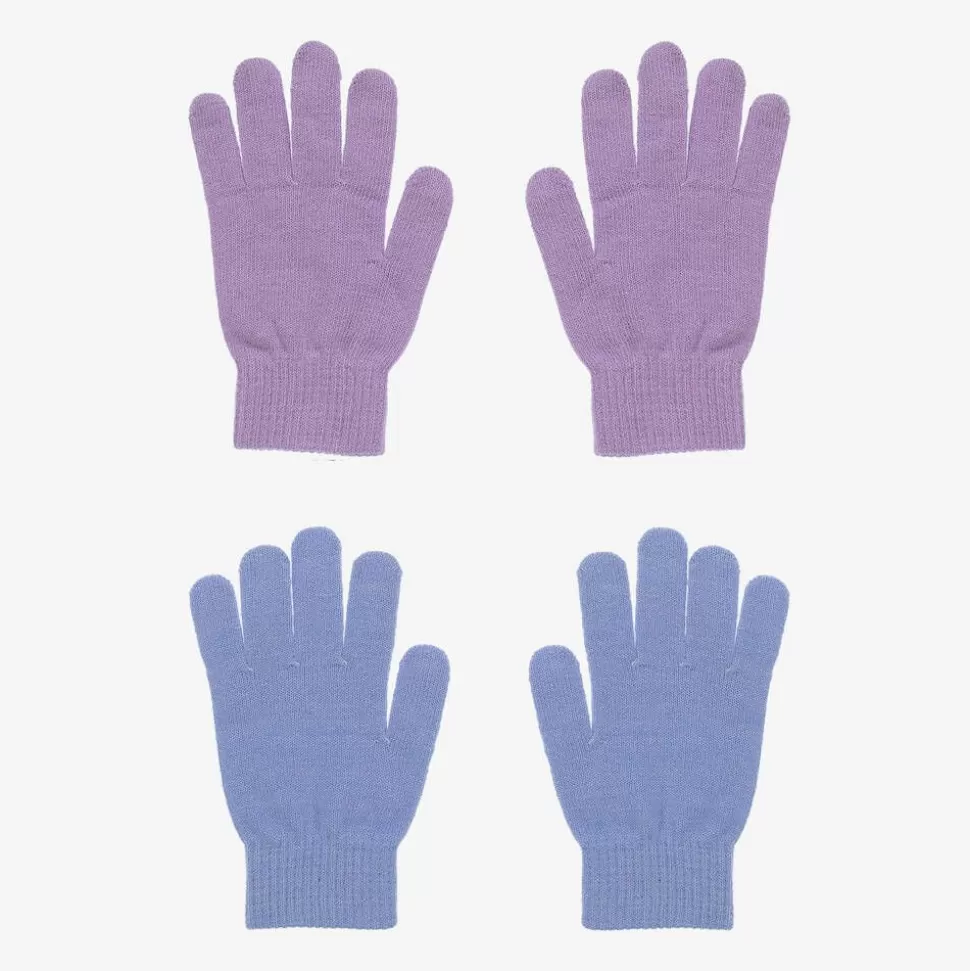 Molo Purple & Blue Knitted Gloves (2 Pack)^BOY Gloves & Mittens | Gloves & Mittens