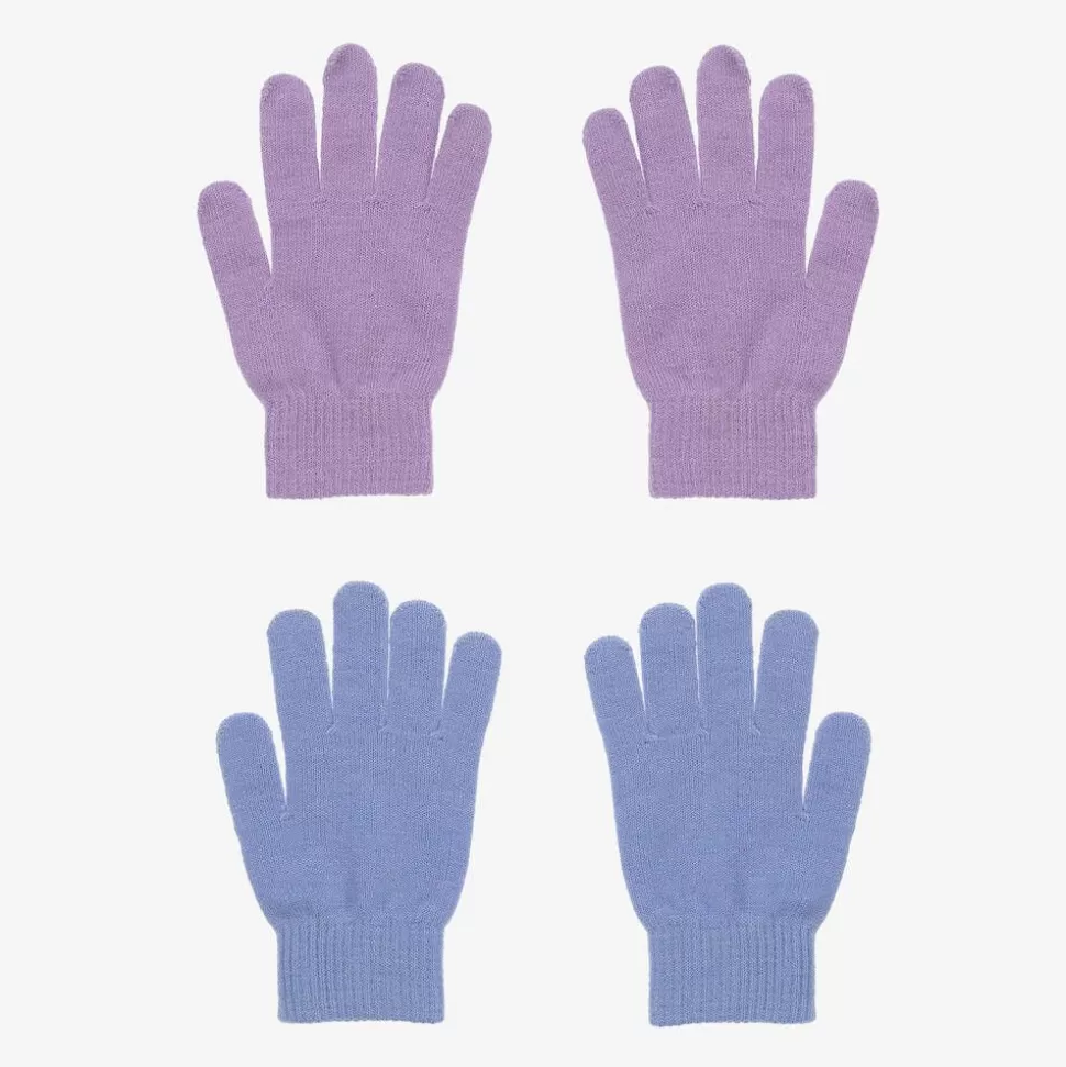 Molo Purple & Blue Knitted Gloves (2 Pack)^BOY Gloves & Mittens | Gloves & Mittens