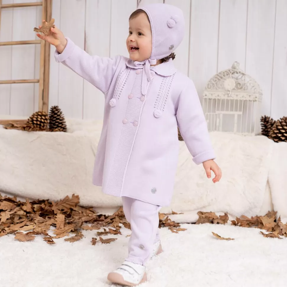 Artesanía Granlei Purple Knitted Coat & Hat Set^ Coats & Jackets