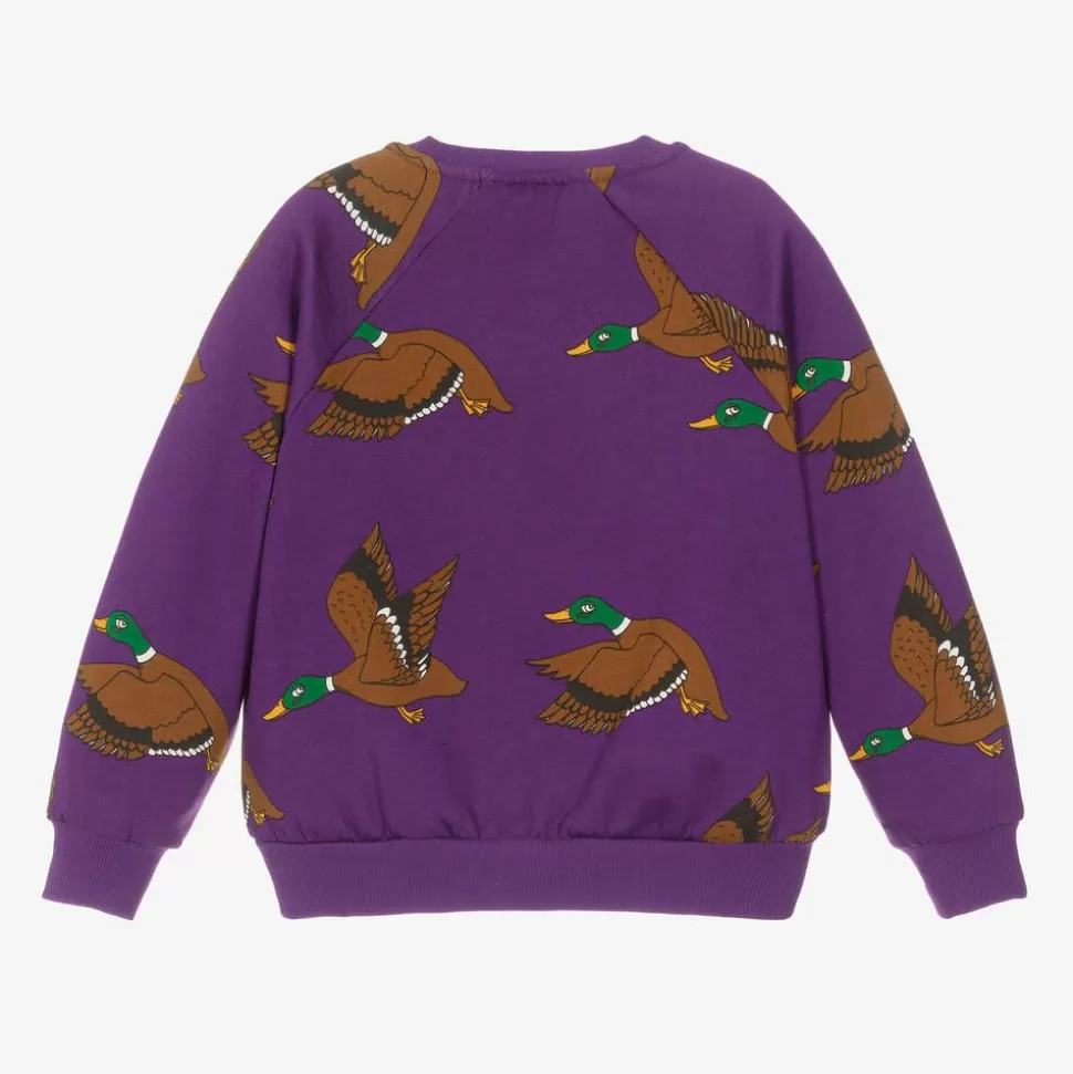 Mini Rodini Purple Organic Cotton Duck Print Sweatshirt^BOY Tops