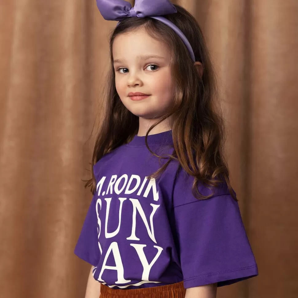 Mini Rodini Purple Organic Cotton Sunday T-Shirt^ Tops