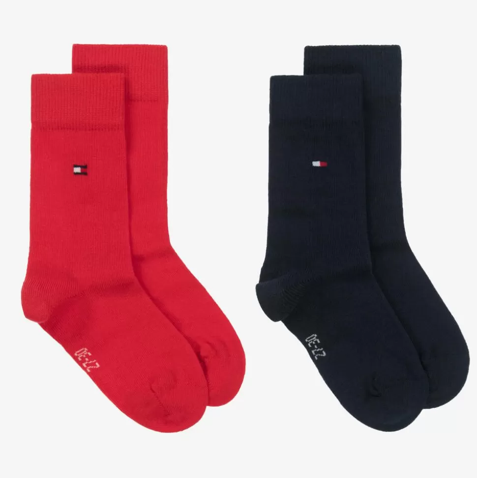 Tommy Hilfiger Red & Blue Cotton Socks (2 Pack)^BOY Socks
