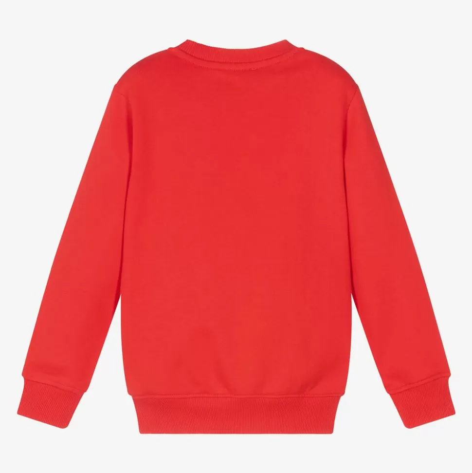 Moschino Kid-Teen Red Cotton Teddy Bear Sweatshirt^BOY Tops