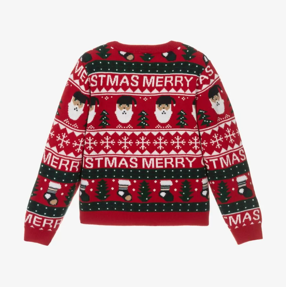 NAME IT Red Festive Knitted Sweater^ Tops