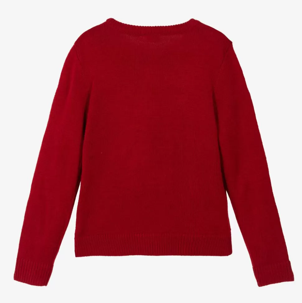 NAME IT Red Festive Reindeer Sweater^ Tops