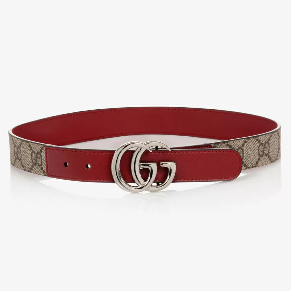 Gucci Red Leather GG Belt^BOY Clothing Accessories | Clothing Accessories