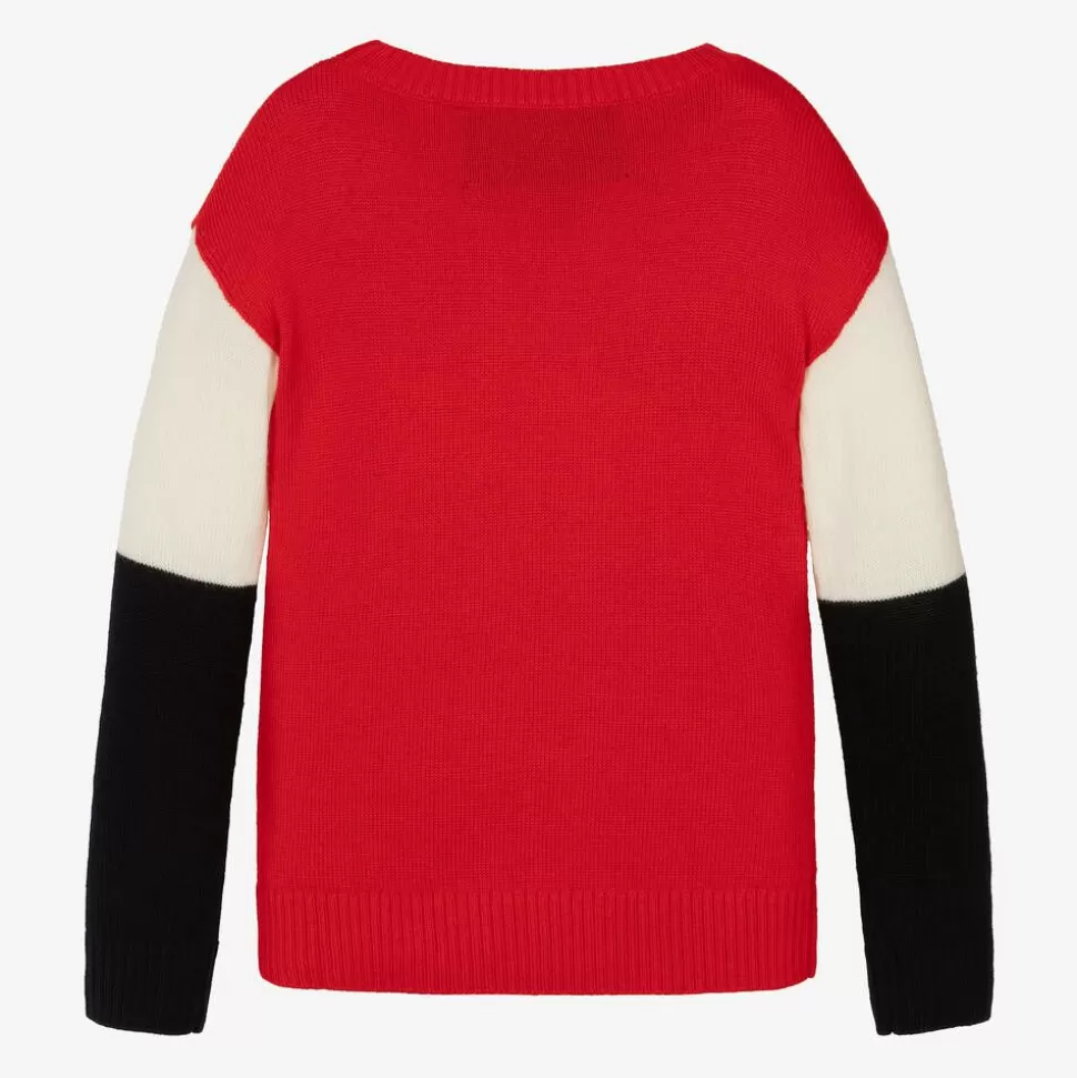 Perfect Moment Red Merino Wool Star Sweater^ Tops