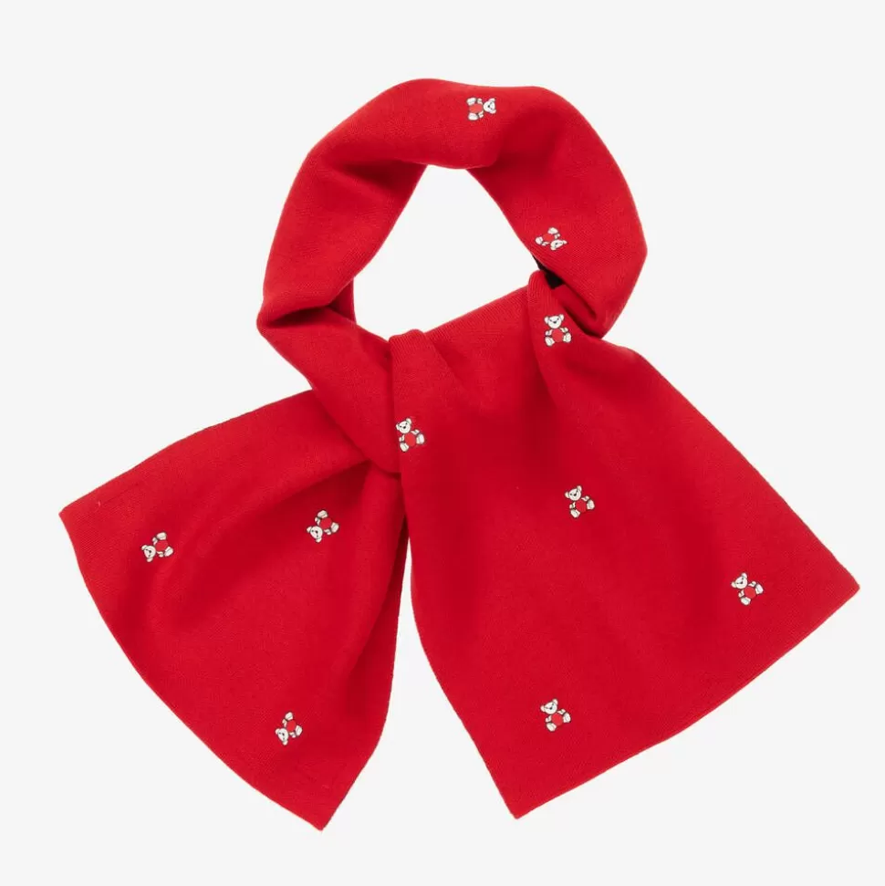 Burberry Red Mini Bear Merino Wool Scarf (132cm)^BOY Scarves | Scarves
