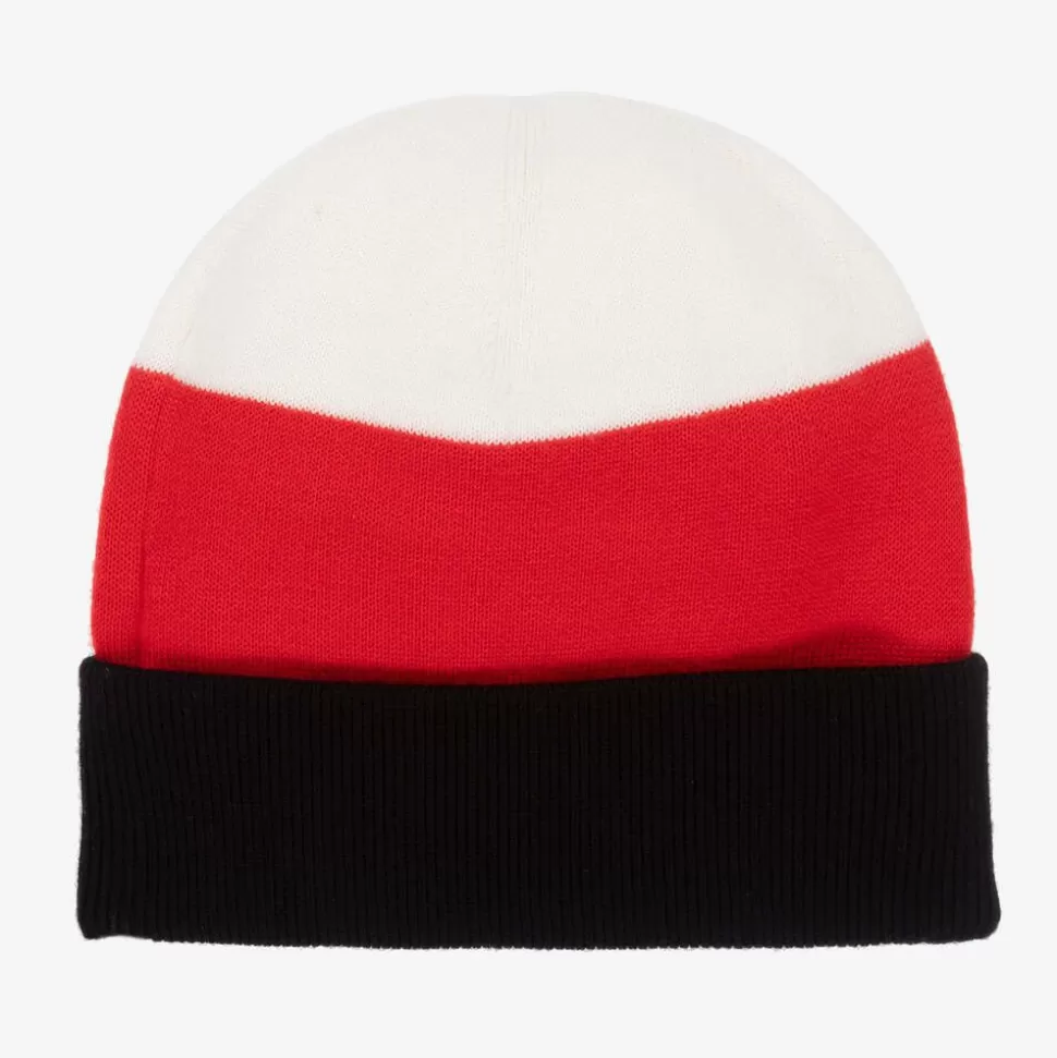Burberry Red Striped Merino Wool Hat^ Hats